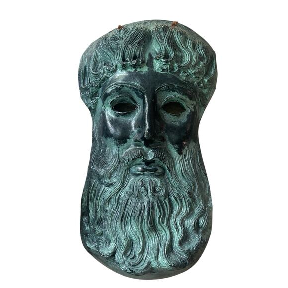 Thracian King Seuthes Terracotta Face Sculpure Made in Greece - Picture 1 of 11